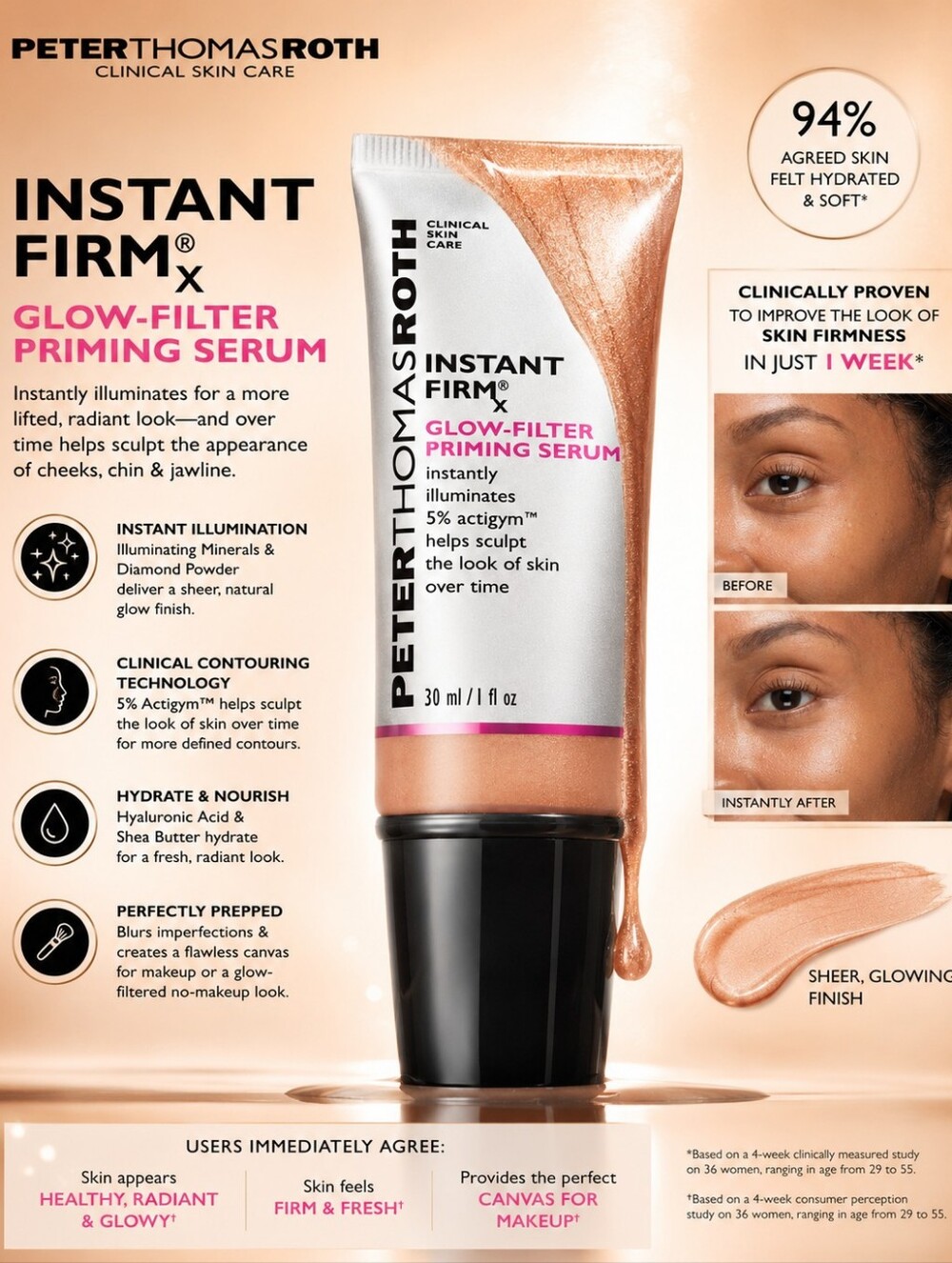 Peter Thomas Roth Instant FirmX Glow-Filter Priming Serum